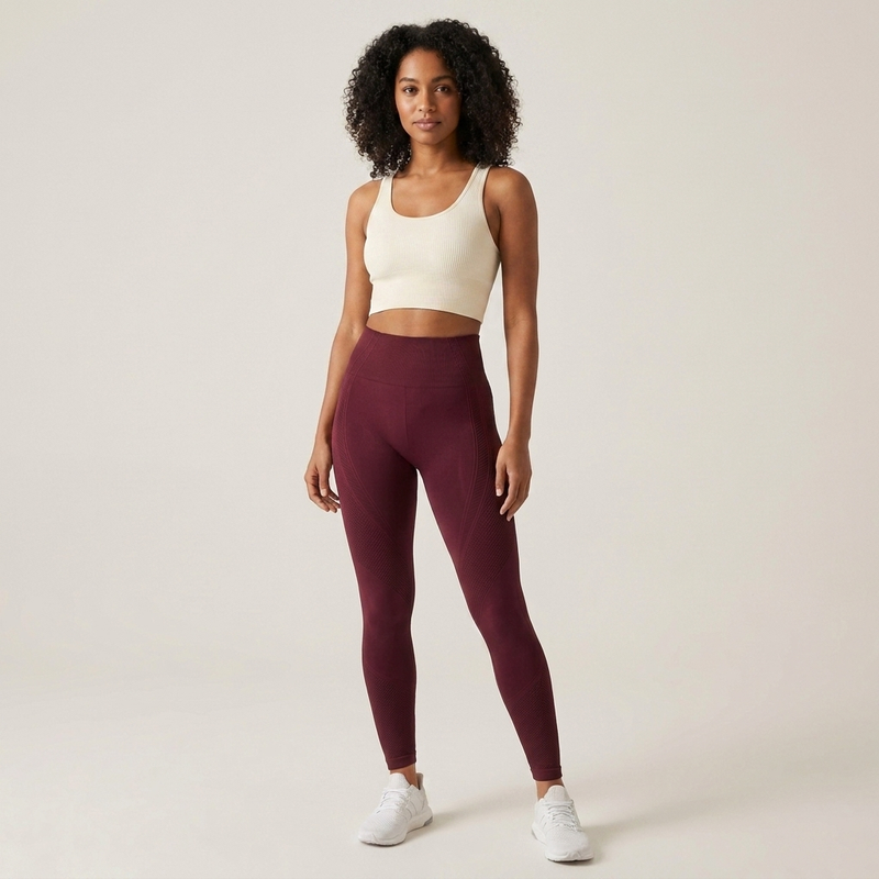 AuraLift 3D Leggings Wine Red