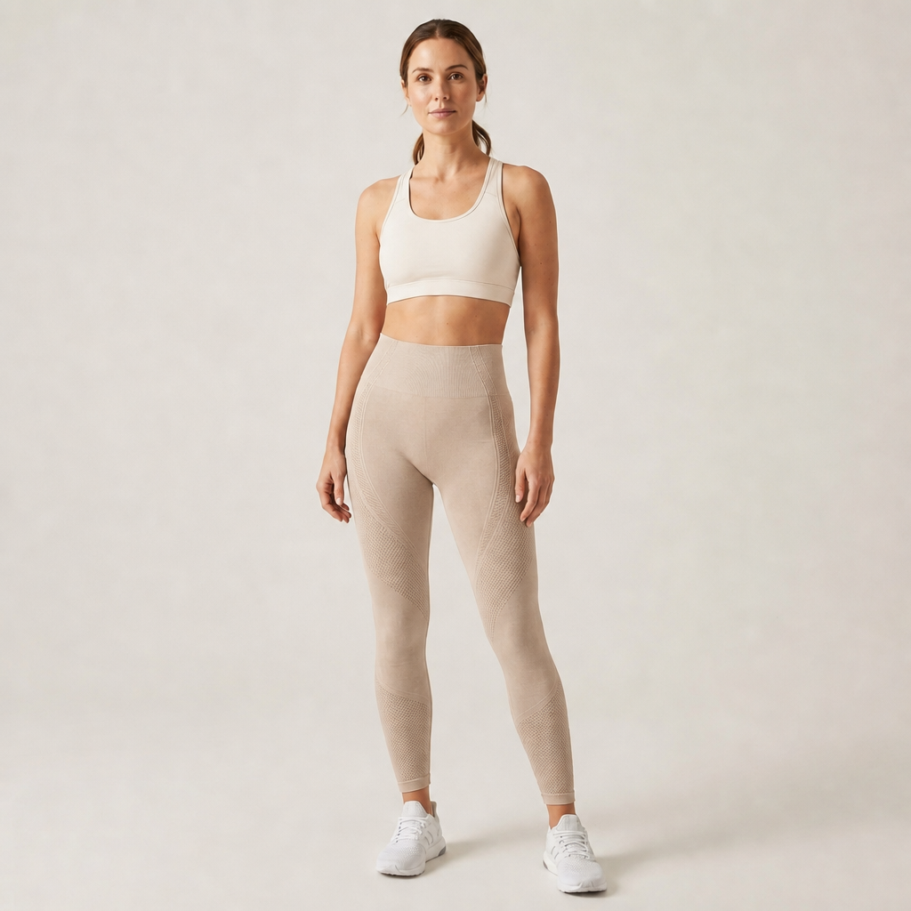 AuraLift 3D Leggings — Beige