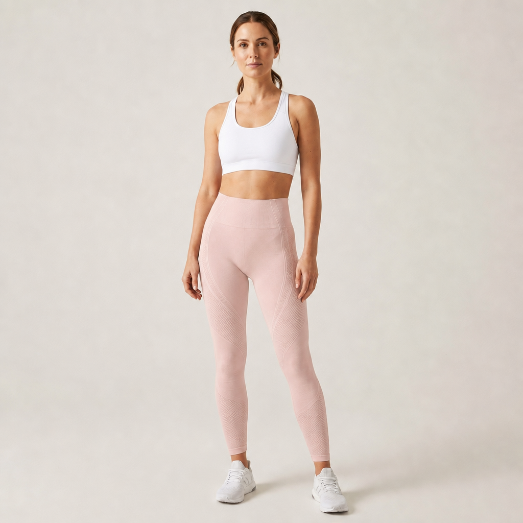 AuraLift 3D Leggings — Blush Pink